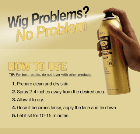 Ebin Wonder Lace Bond Adhesive Spray Sensitive 180ml. - Bilde 3