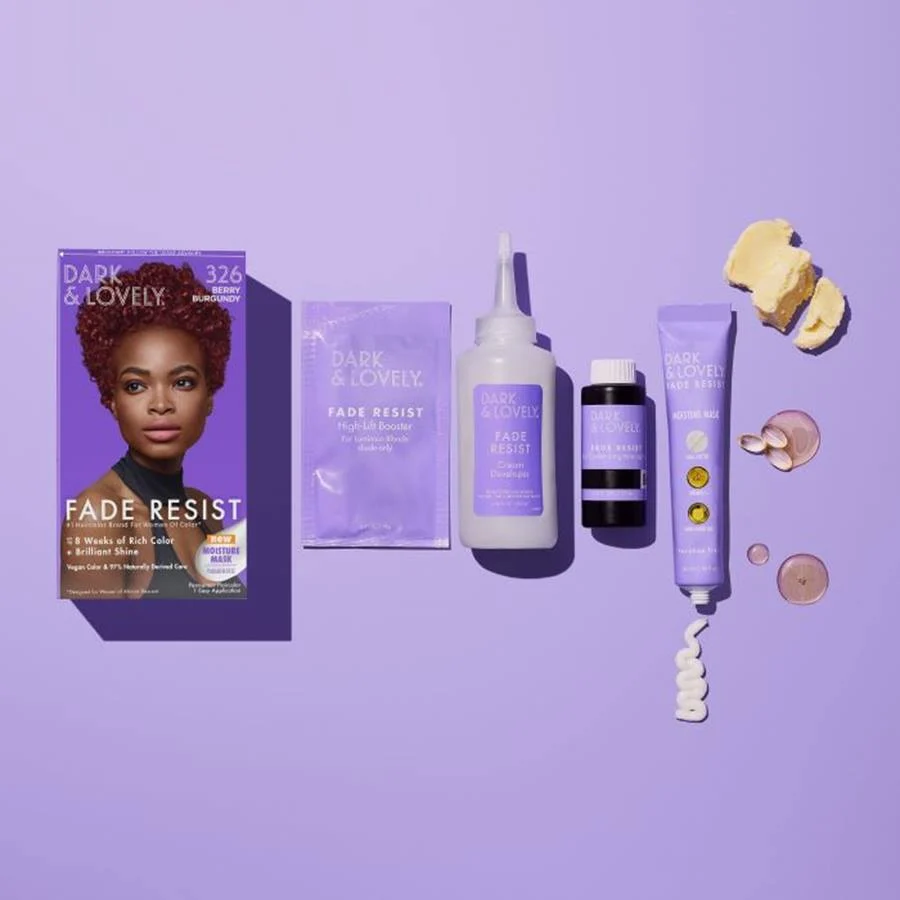 Dark & Lovely Fade Resist Permanent Hair Colour, Berry Burgundy 326 - Bilde 2