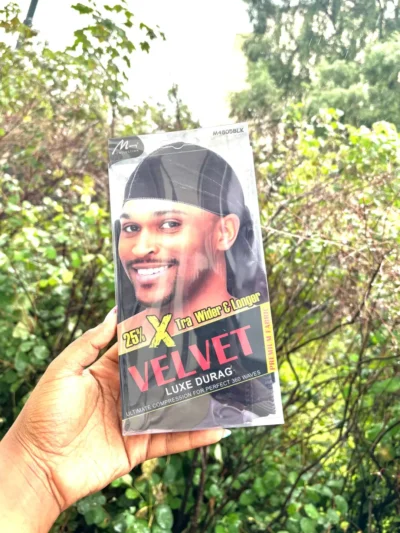 Velvet Luxe Durag, Black