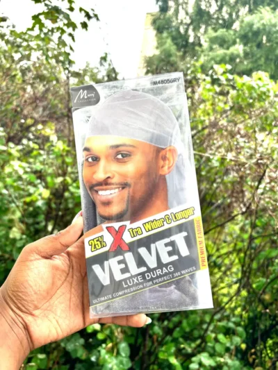 Velvet Luxe Durag, Gray