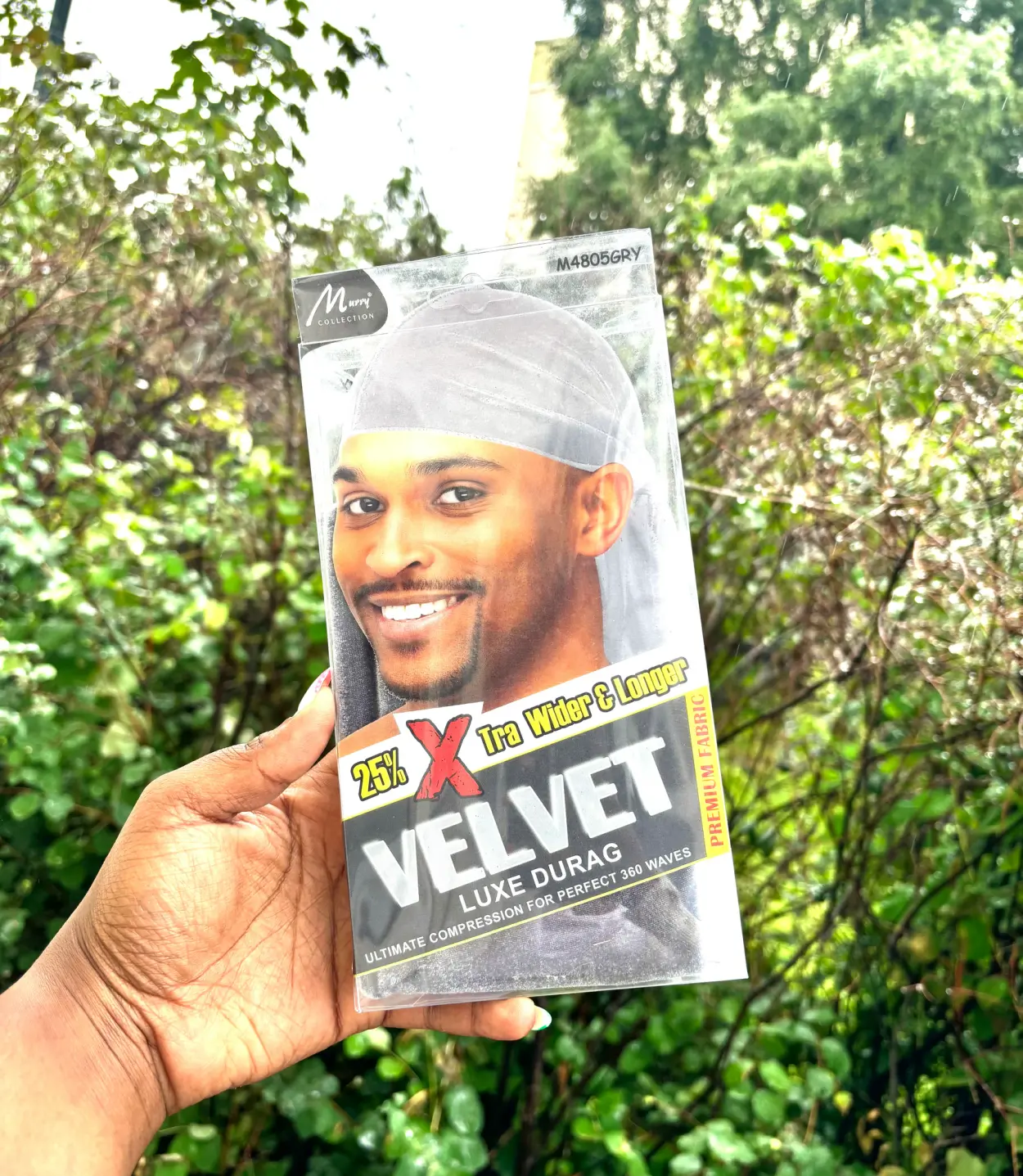 Velvet Luxe Durag, Gray