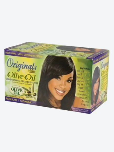 Africas Best Originals Olive Oil Hair Relaxer Kit, Reguler