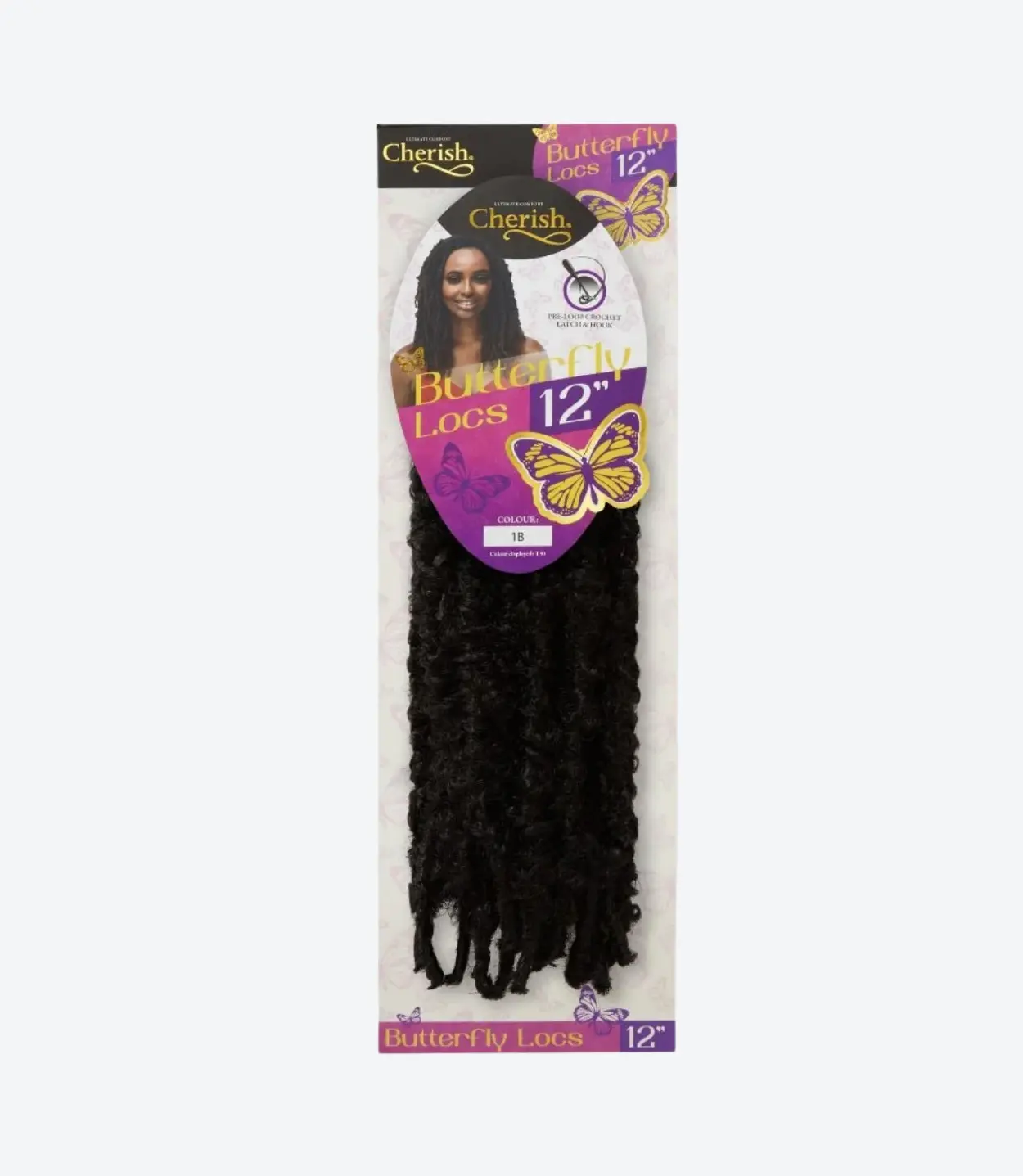 Cherish Butterfly Locs Crochet Hair, 18 inch, 1B